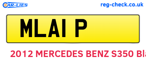 MLA1P are the vehicle registration plates.