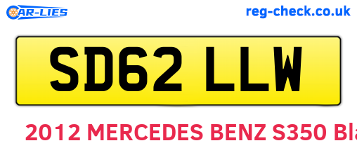 SD62LLW are the vehicle registration plates.