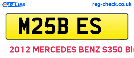 M25BES are the vehicle registration plates.