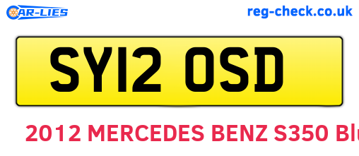 SY12OSD are the vehicle registration plates.