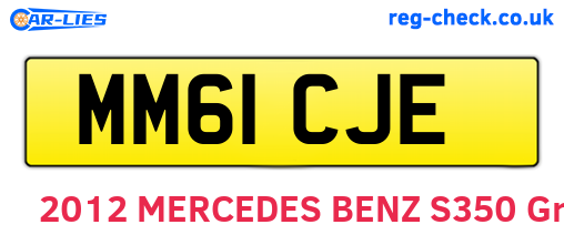 MM61CJE are the vehicle registration plates.