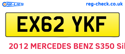 EX62YKF are the vehicle registration plates.