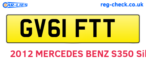 GV61FTT are the vehicle registration plates.