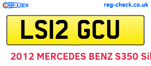 LS12GCU are the vehicle registration plates.