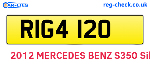 RIG4120 are the vehicle registration plates.