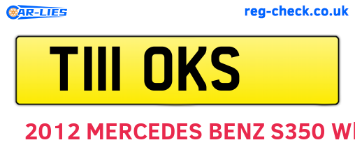 T111OKS are the vehicle registration plates.