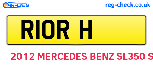 R1ORH are the vehicle registration plates.