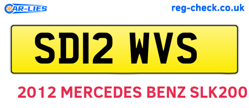 SD12WVS are the vehicle registration plates.