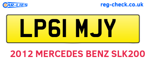 LP61MJY are the vehicle registration plates.