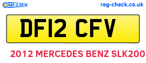 DF12CFV are the vehicle registration plates.