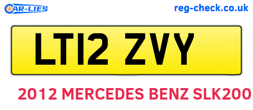 LT12ZVY are the vehicle registration plates.