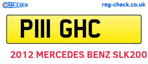 P111GHC are the vehicle registration plates.