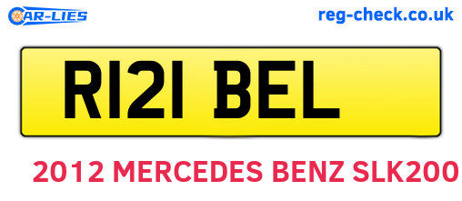 R121BEL are the vehicle registration plates.