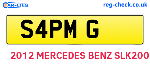S4PMG are the vehicle registration plates.