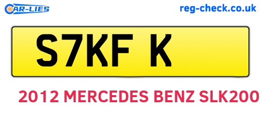 S7KFK are the vehicle registration plates.