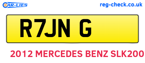 R7JNG are the vehicle registration plates.