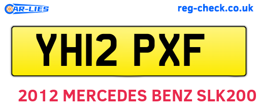 YH12PXF are the vehicle registration plates.