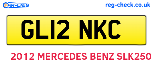 GL12NKC are the vehicle registration plates.