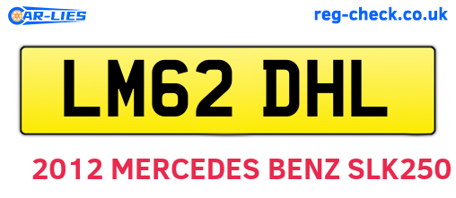LM62DHL are the vehicle registration plates.