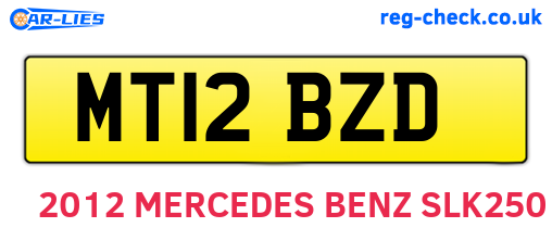 MT12BZD are the vehicle registration plates.