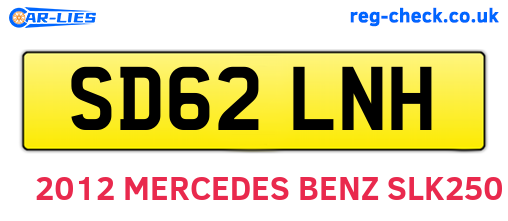 SD62LNH are the vehicle registration plates.