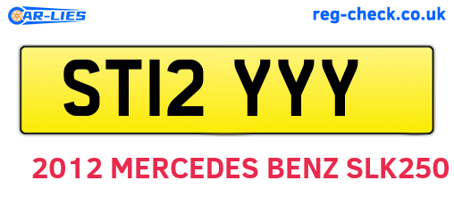 ST12YYY are the vehicle registration plates.