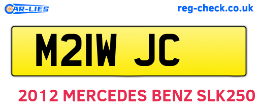 M21WJC are the vehicle registration plates.