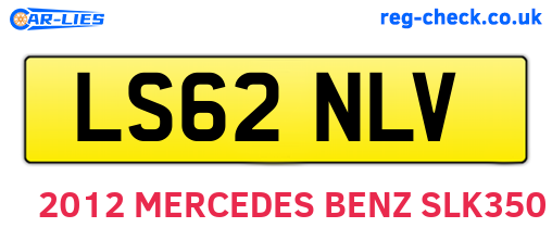 LS62NLV are the vehicle registration plates.