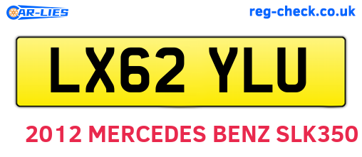 LX62YLU are the vehicle registration plates.