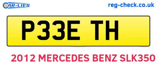 P33ETH are the vehicle registration plates.