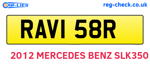 RAV158R are the vehicle registration plates.