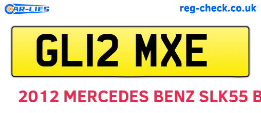 GL12MXE are the vehicle registration plates.