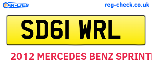 SD61WRL are the vehicle registration plates.