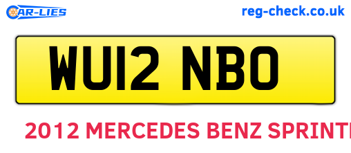 WU12NBO are the vehicle registration plates.