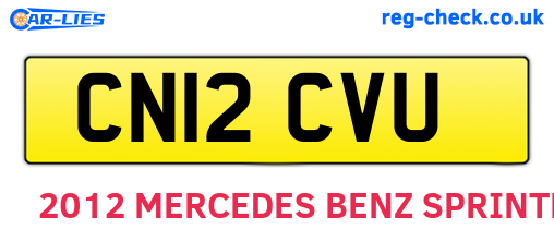 CN12CVU are the vehicle registration plates.