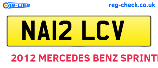 NA12LCV are the vehicle registration plates.