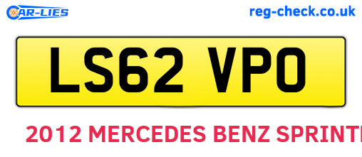 LS62VPO are the vehicle registration plates.
