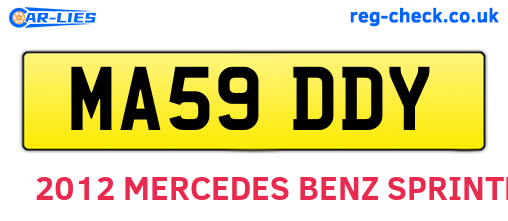 MA59DDY are the vehicle registration plates.
