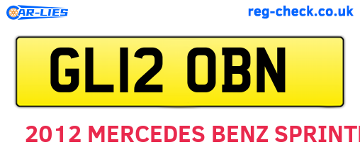 GL12OBN are the vehicle registration plates.