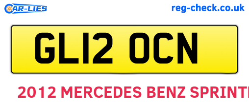 GL12OCN are the vehicle registration plates.