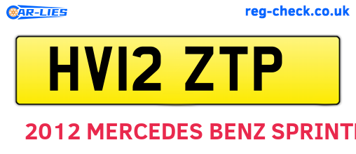 HV12ZTP are the vehicle registration plates.