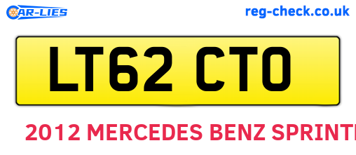 LT62CTO are the vehicle registration plates.