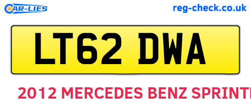 LT62DWA are the vehicle registration plates.