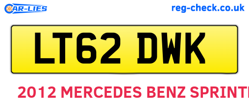 LT62DWK are the vehicle registration plates.