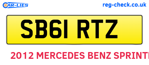 SB61RTZ are the vehicle registration plates.