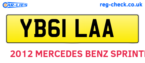 YB61LAA are the vehicle registration plates.
