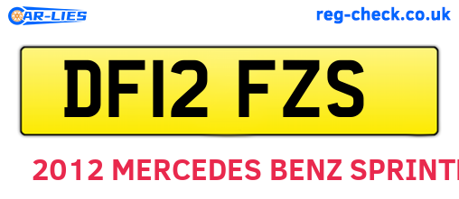 DF12FZS are the vehicle registration plates.