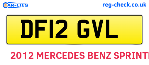 DF12GVL are the vehicle registration plates.