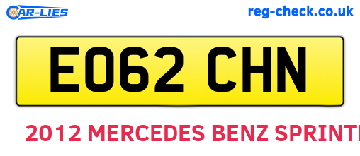 EO62CHN are the vehicle registration plates.