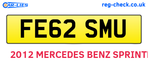 FE62SMU are the vehicle registration plates.